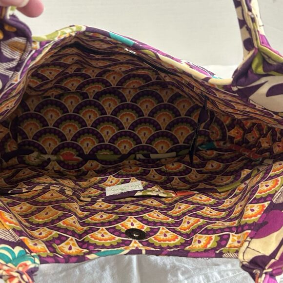Vera Bradley Glenna Satchel Color Multi-Color Pattern Carnaby Preowned - Picture 5 of 10